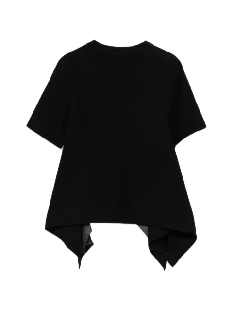 sacai chest-pocket asymmetric T-shirt