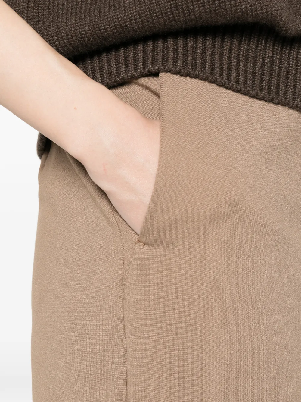 Max Mara Palazzo broek met wijde pijpen Beige