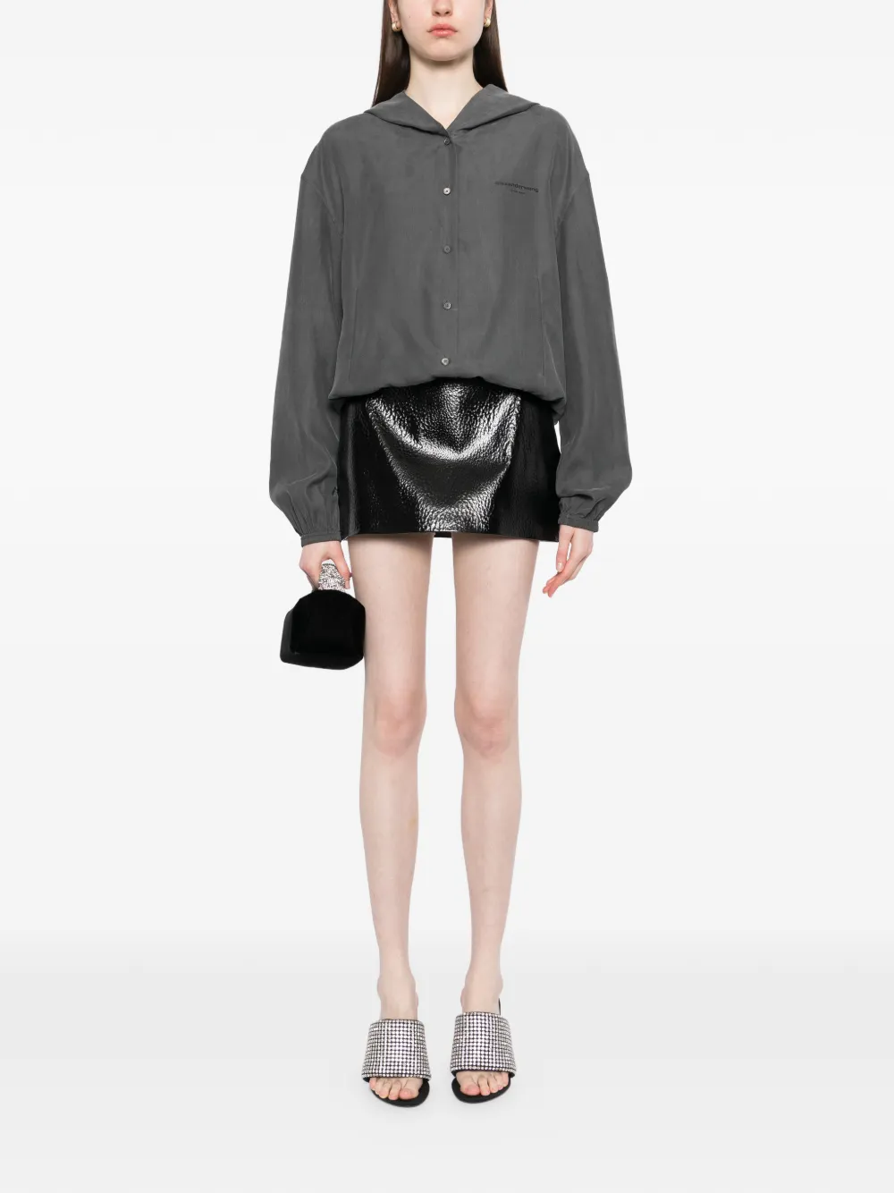  Alexander Wang Buttoned Oversized Jacket - Grey 