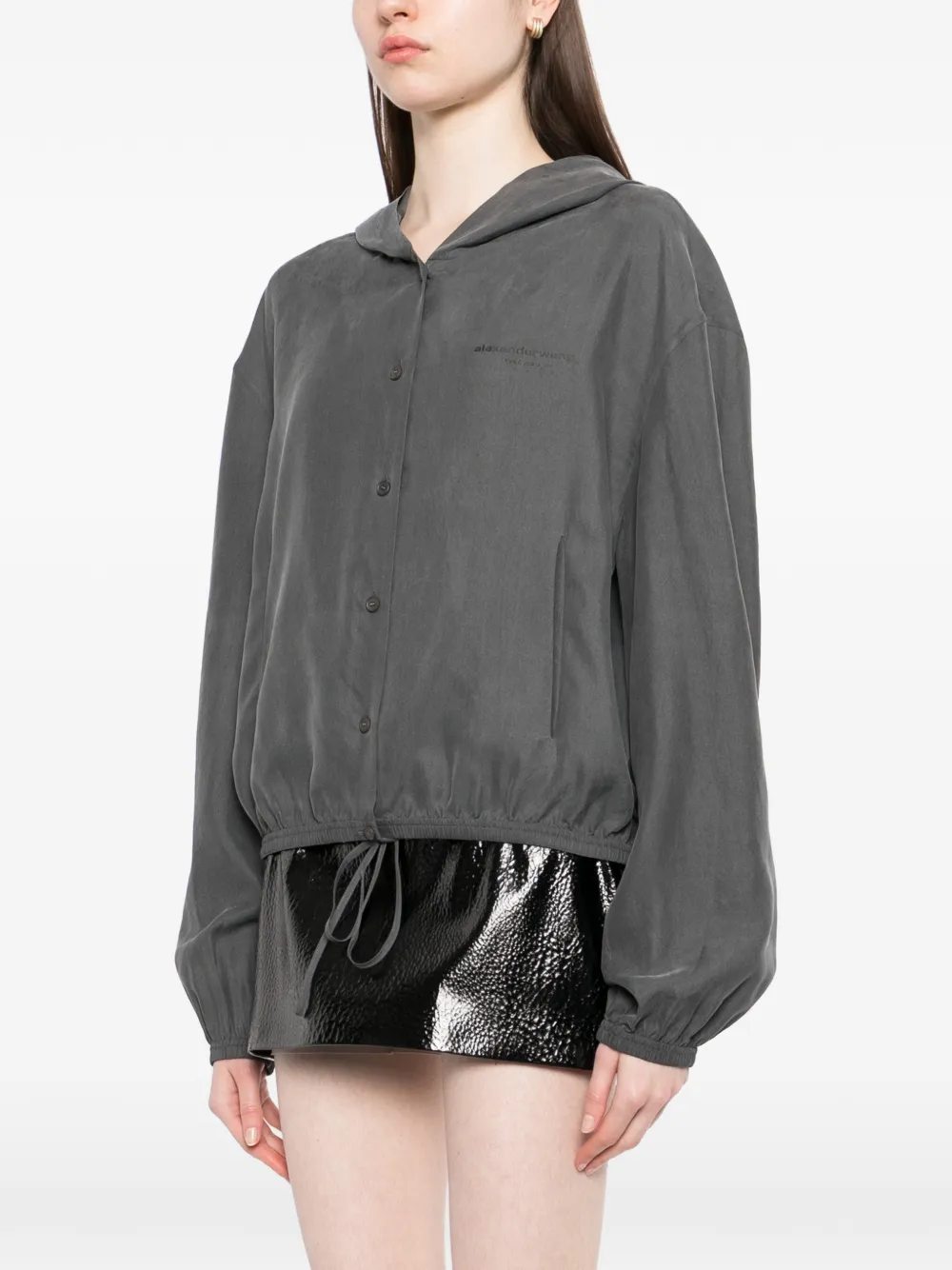 Alexander Wang Buttoned Oversized Jacket - Grey 