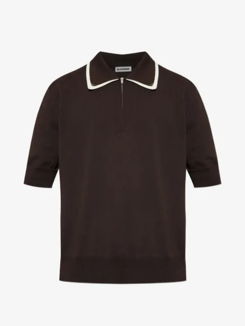 Jil Sander playera tipo polo con cierre en el cuello