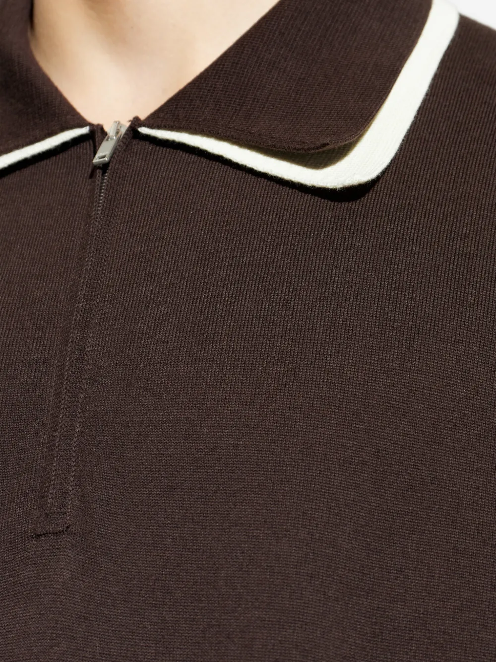 Jil Sander Poloshirt met ritskraag Bruin