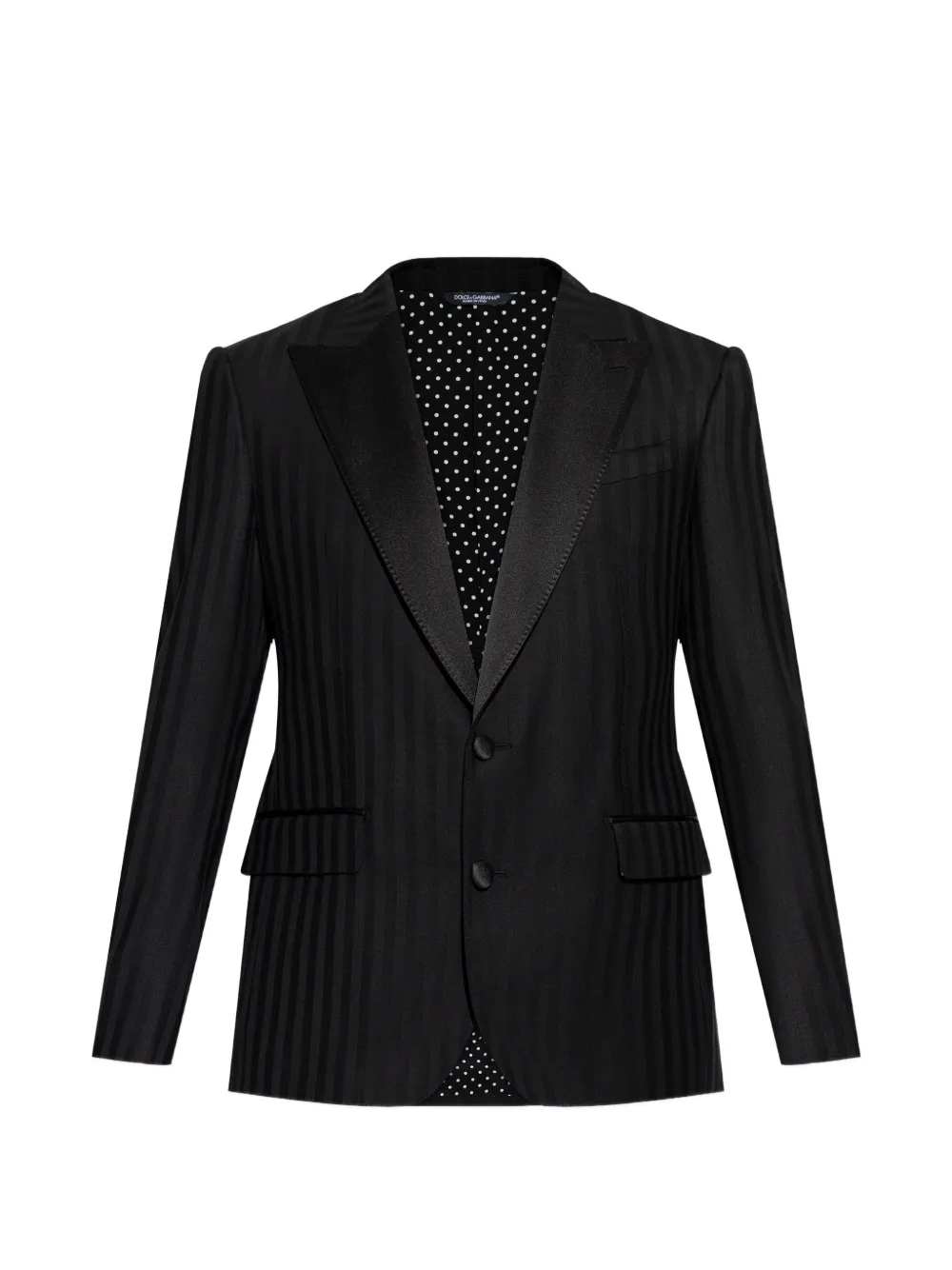 Dolce & Gabbana striped peak-lapel blazer - Nero