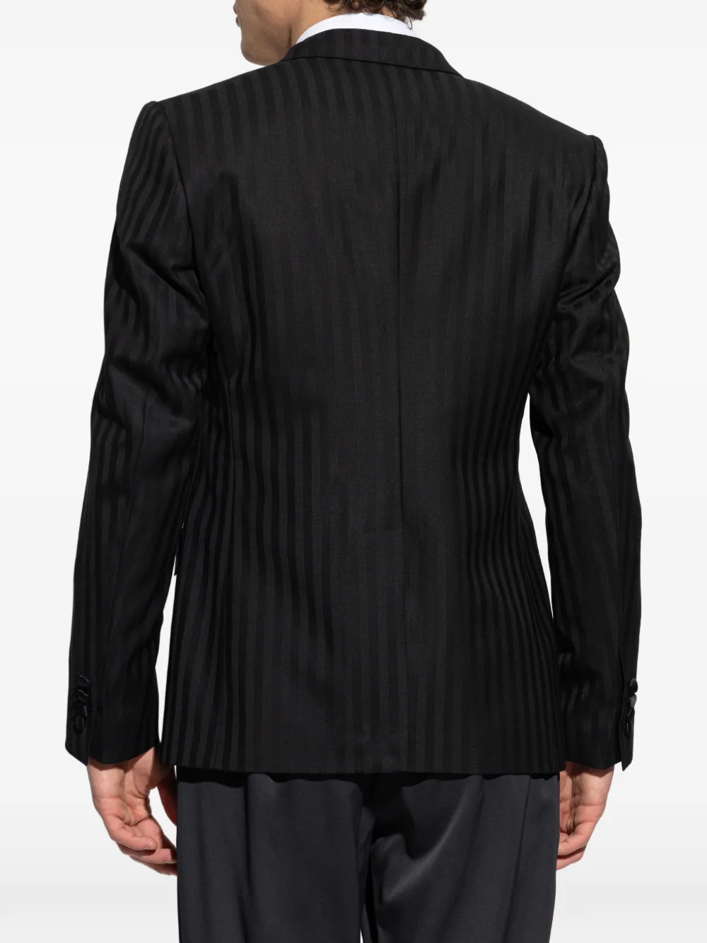 striped peak-lapel blazer