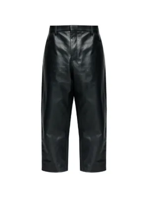 DRIES VAN NOTEN レザーパンツ | ブラック | FARFETCH JP