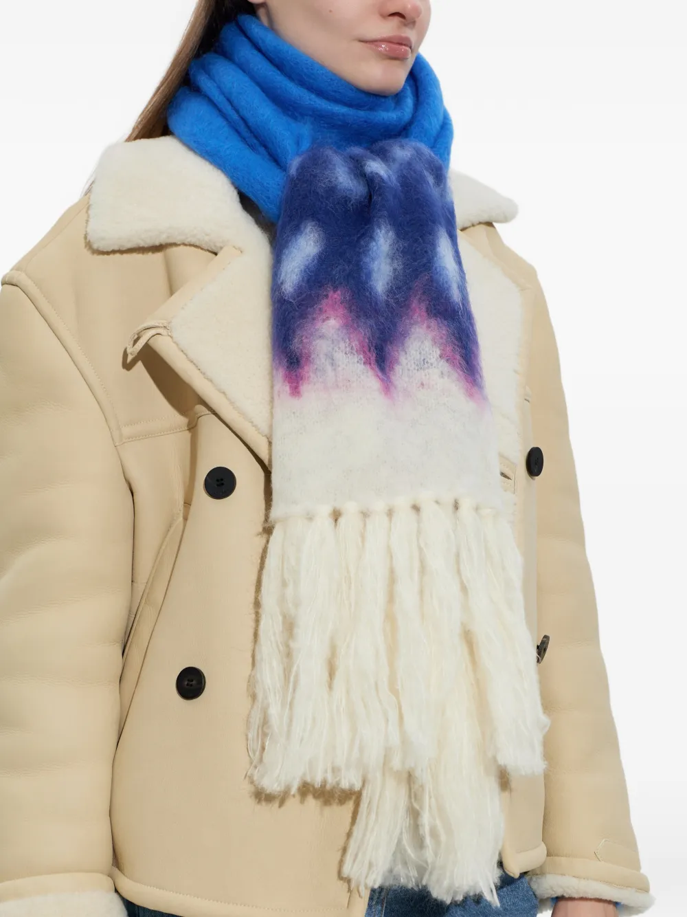 ISABEL MARANT Amanie-ga wollen sjaal Blauw
