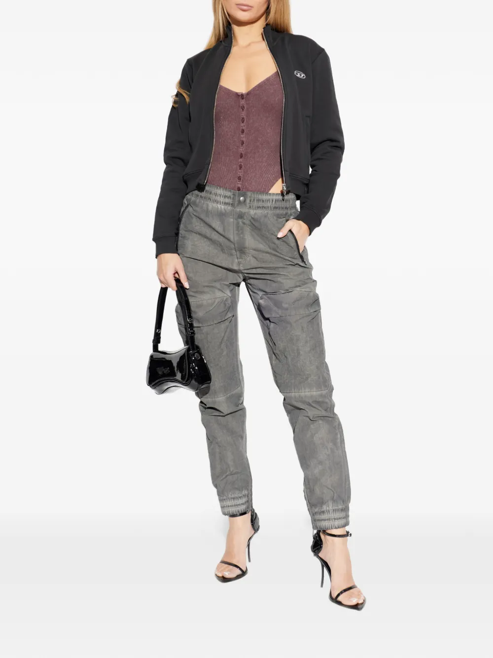  Diesel P-ride Zip-pocket Cargo Pants - Grey 