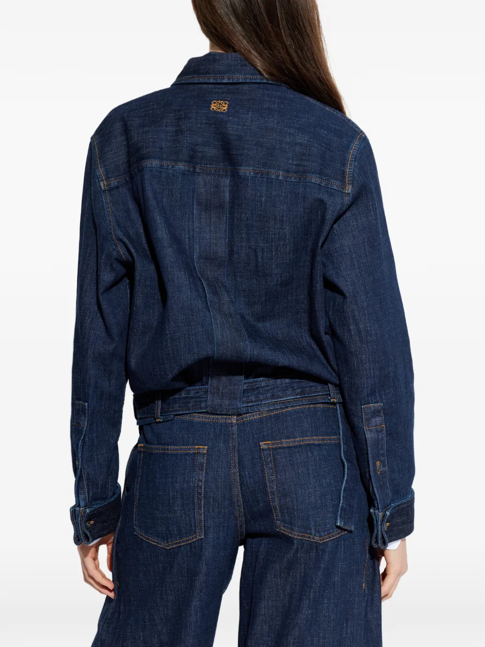 LOEWE Blouse met knopen en ceintuur Blauw