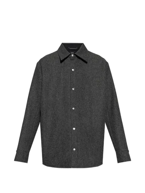 A.P.C. buttoned wool shirt