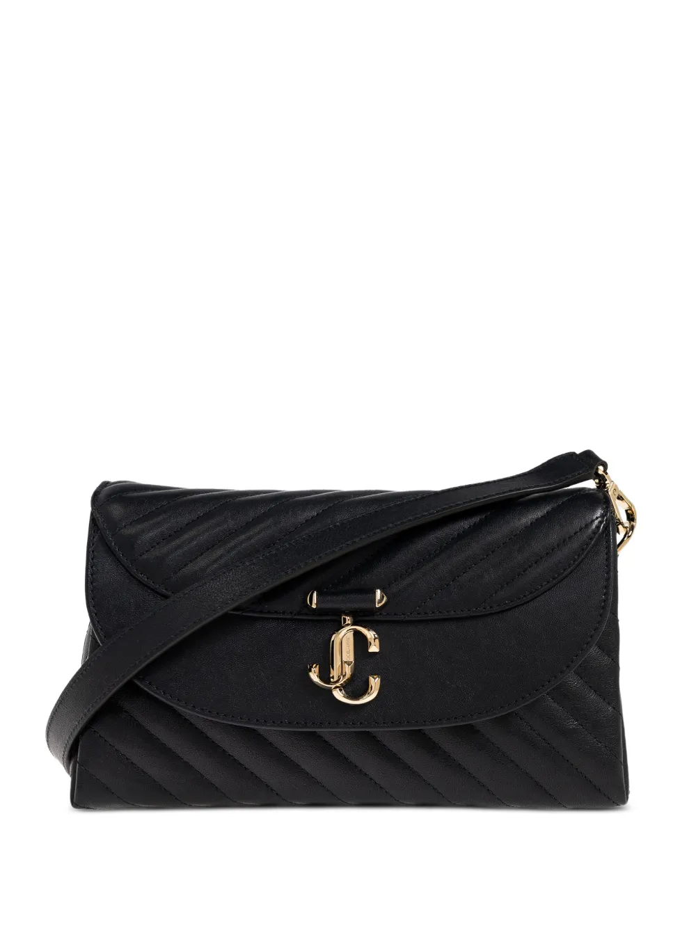 Jimmy Choo Avn Curve leather shoulder bag - Blu