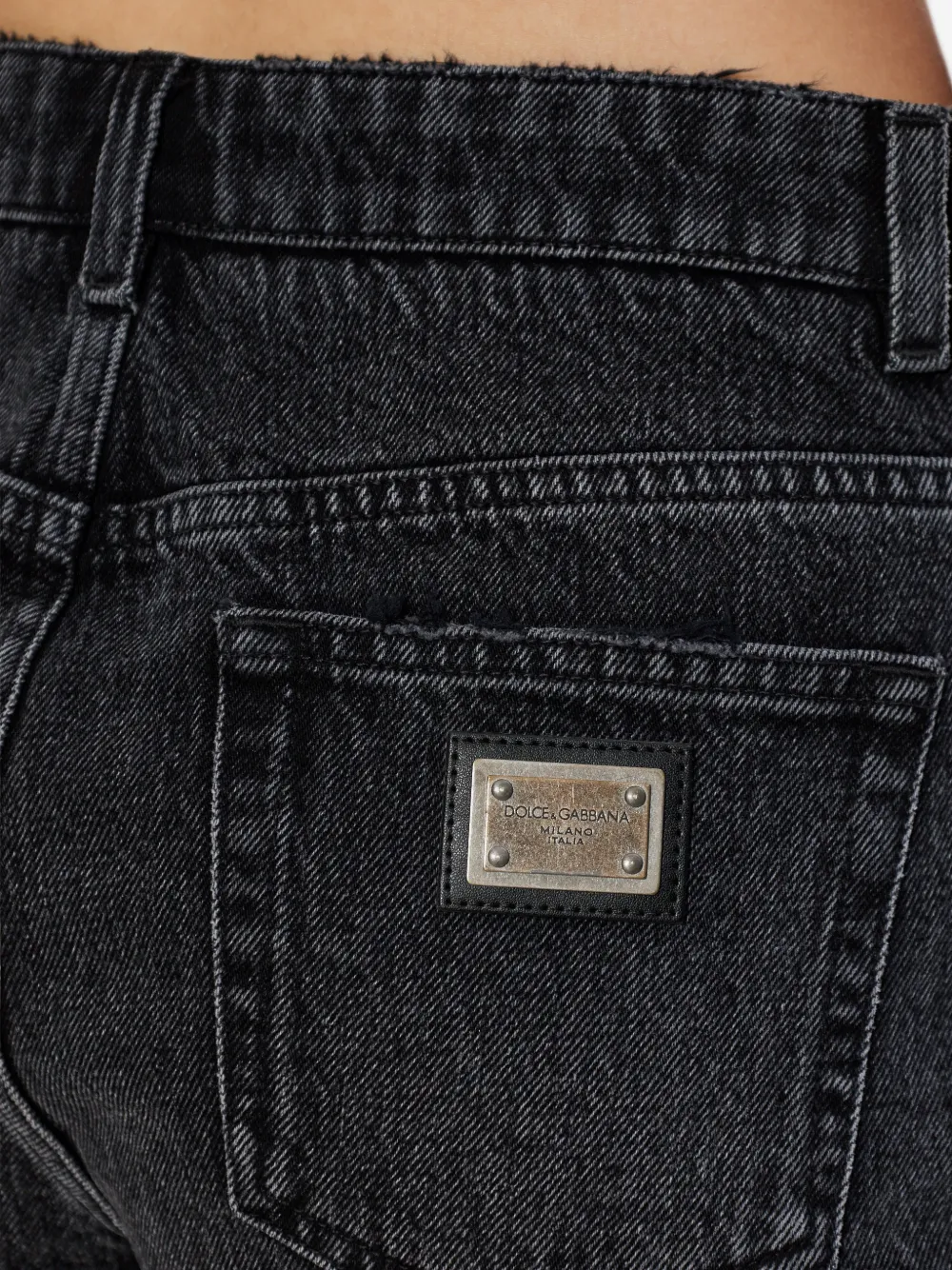 Dolce & Gabbana Shorts met logoplakkaat Grijs