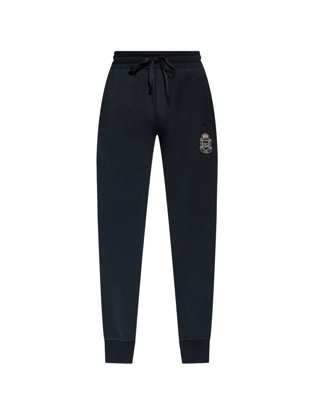 Dolce & Gabbana emblem drawstring track pants - Blu