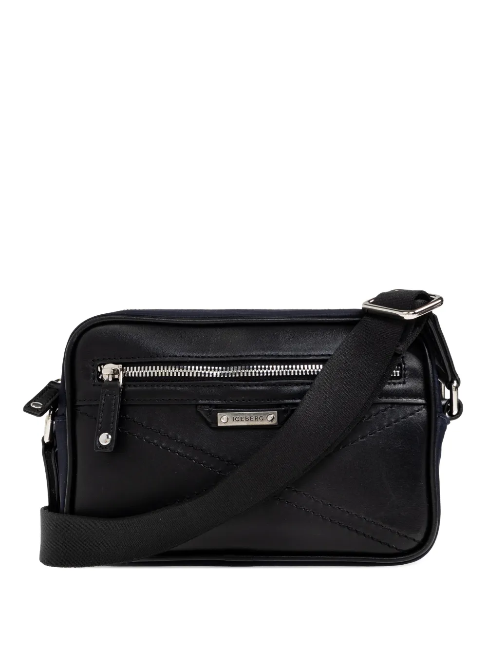 Iceberg zip-detail shoulder bag - Nero
