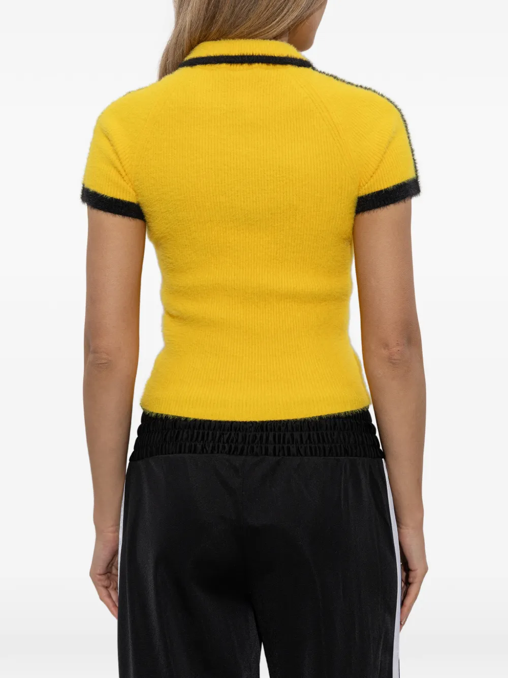 adidas Cali gebreid T-shirt met polokraag Geel