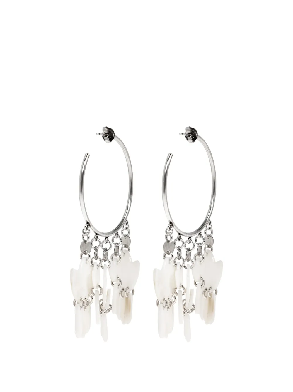 ISABEL MARANT hoop drop earrings - Argento