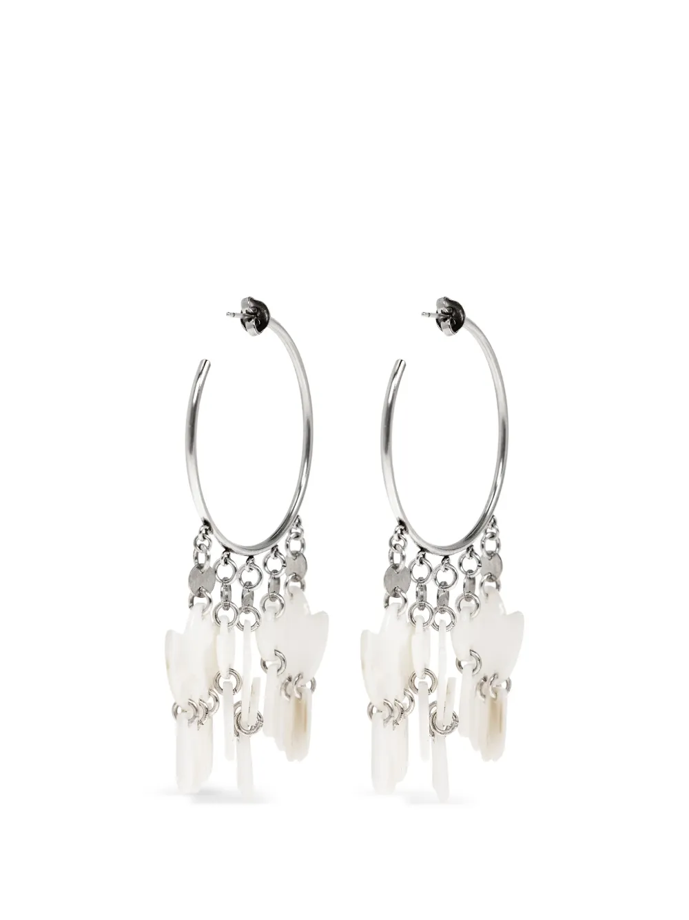 ISABEL MARANT hoop drop earrings - Argento