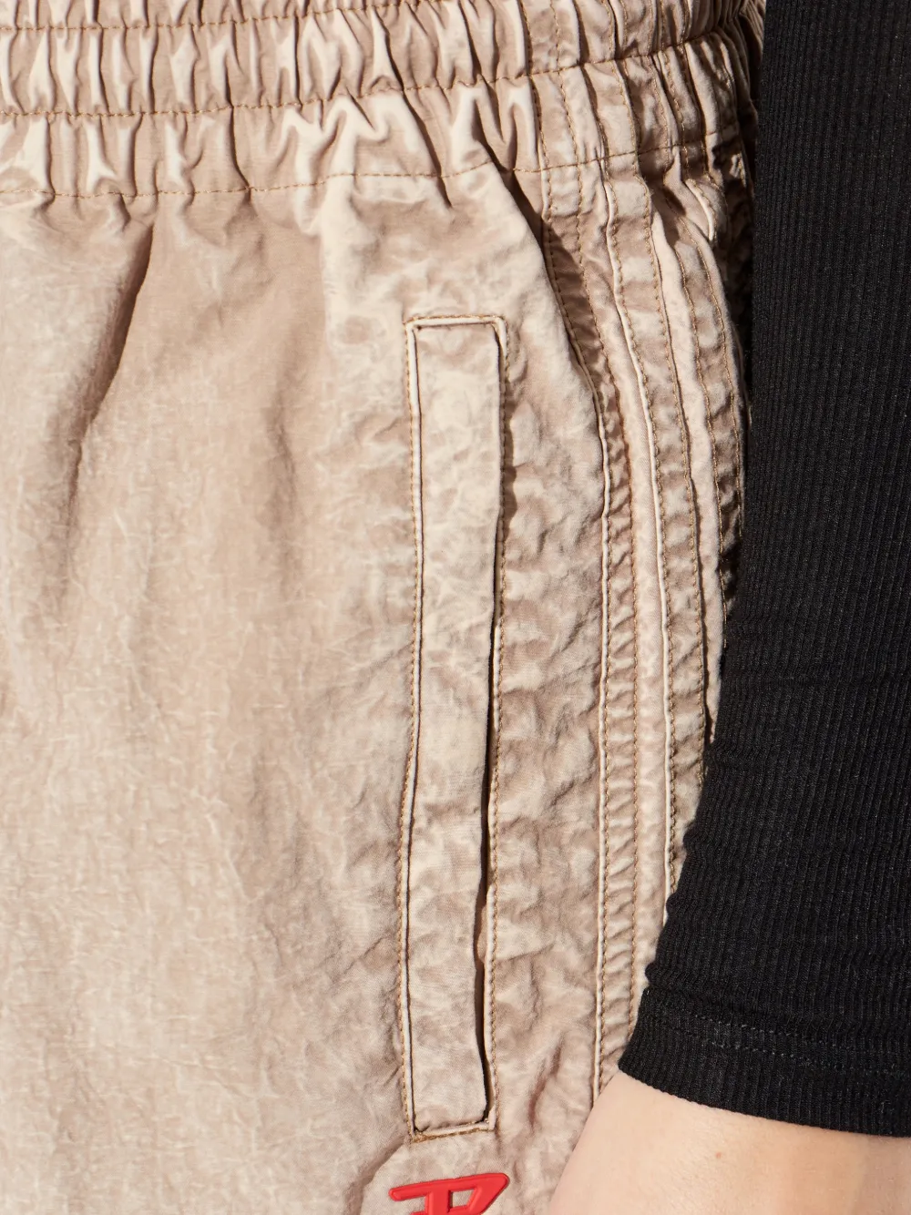 Diesel S-unny shorts met elastische taille Beige
