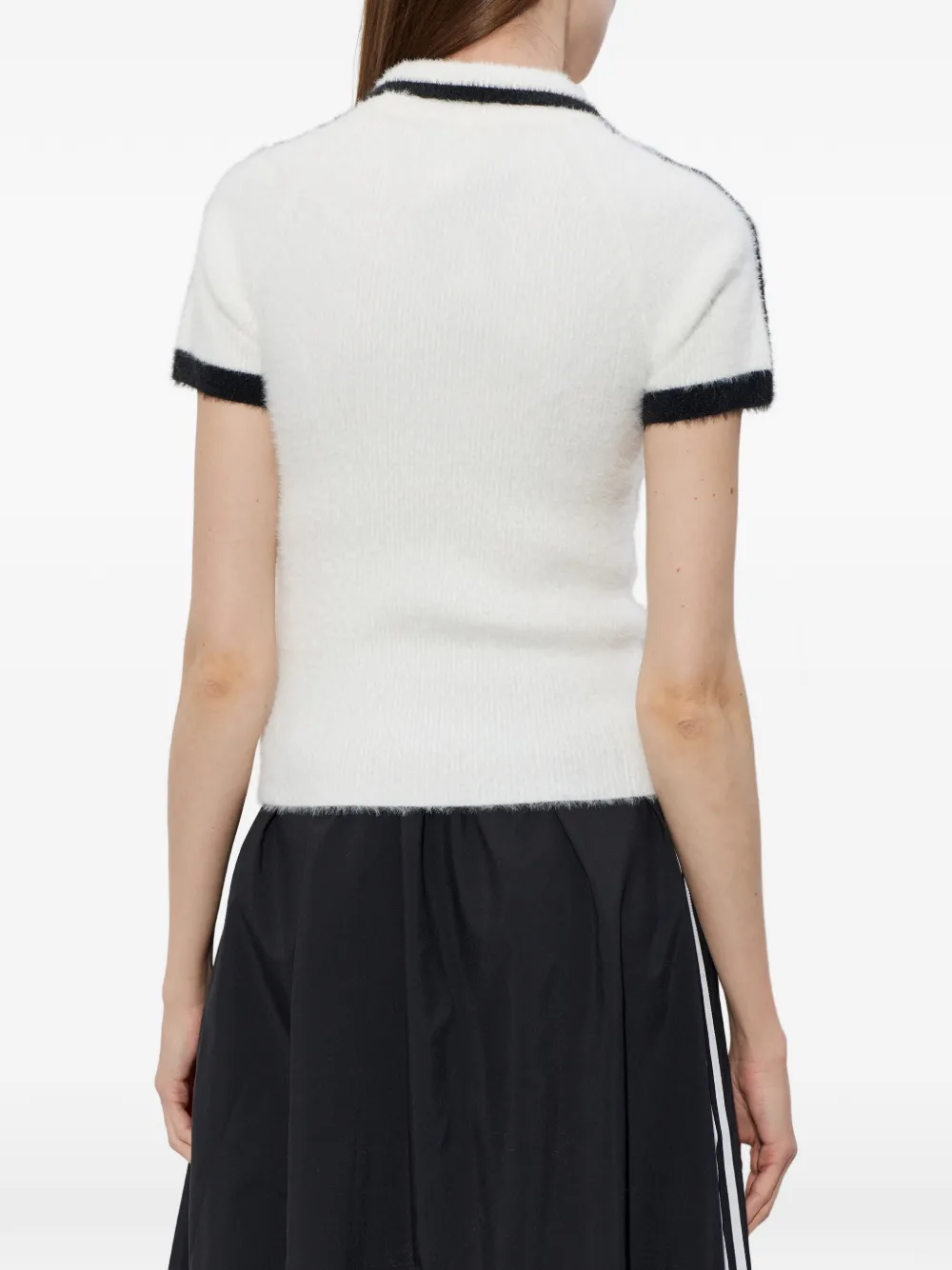 adidas Polotop met gestreept detail Wit