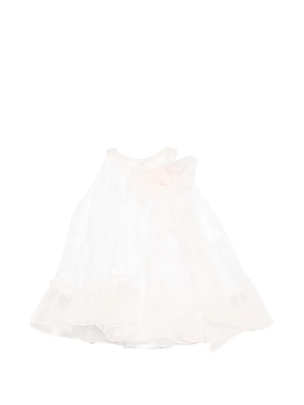 La Stupenderia ruffled bow dress - Bianco