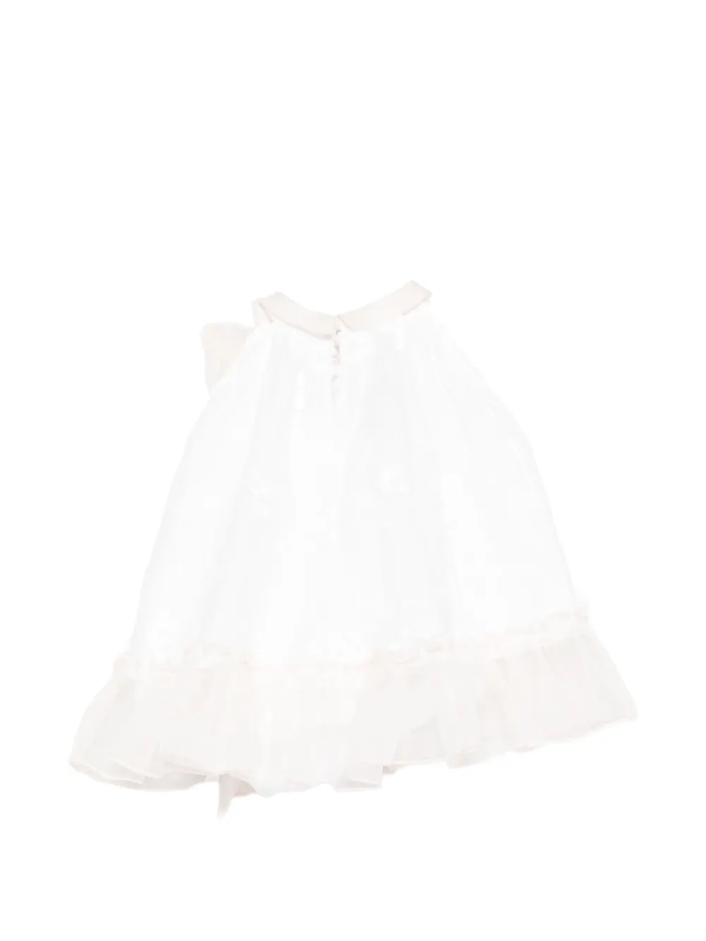 La Stupenderia ruffled bow dress - Wit