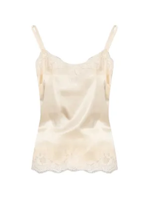 Dolce & Gabbana レースディテール キャミソール | ホワイト | FARFETCH JP