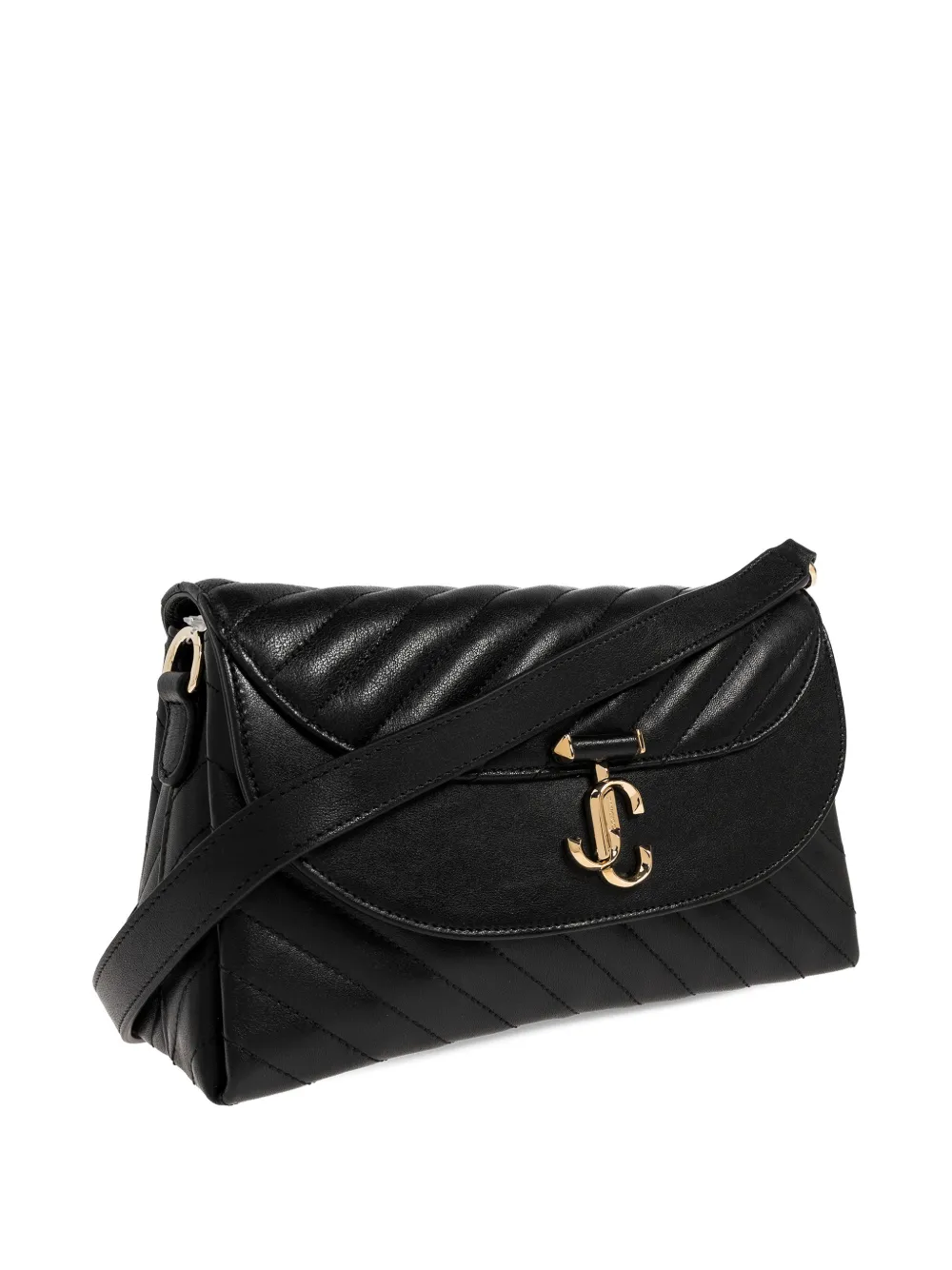 Curve chevron top-handle shoulder bag