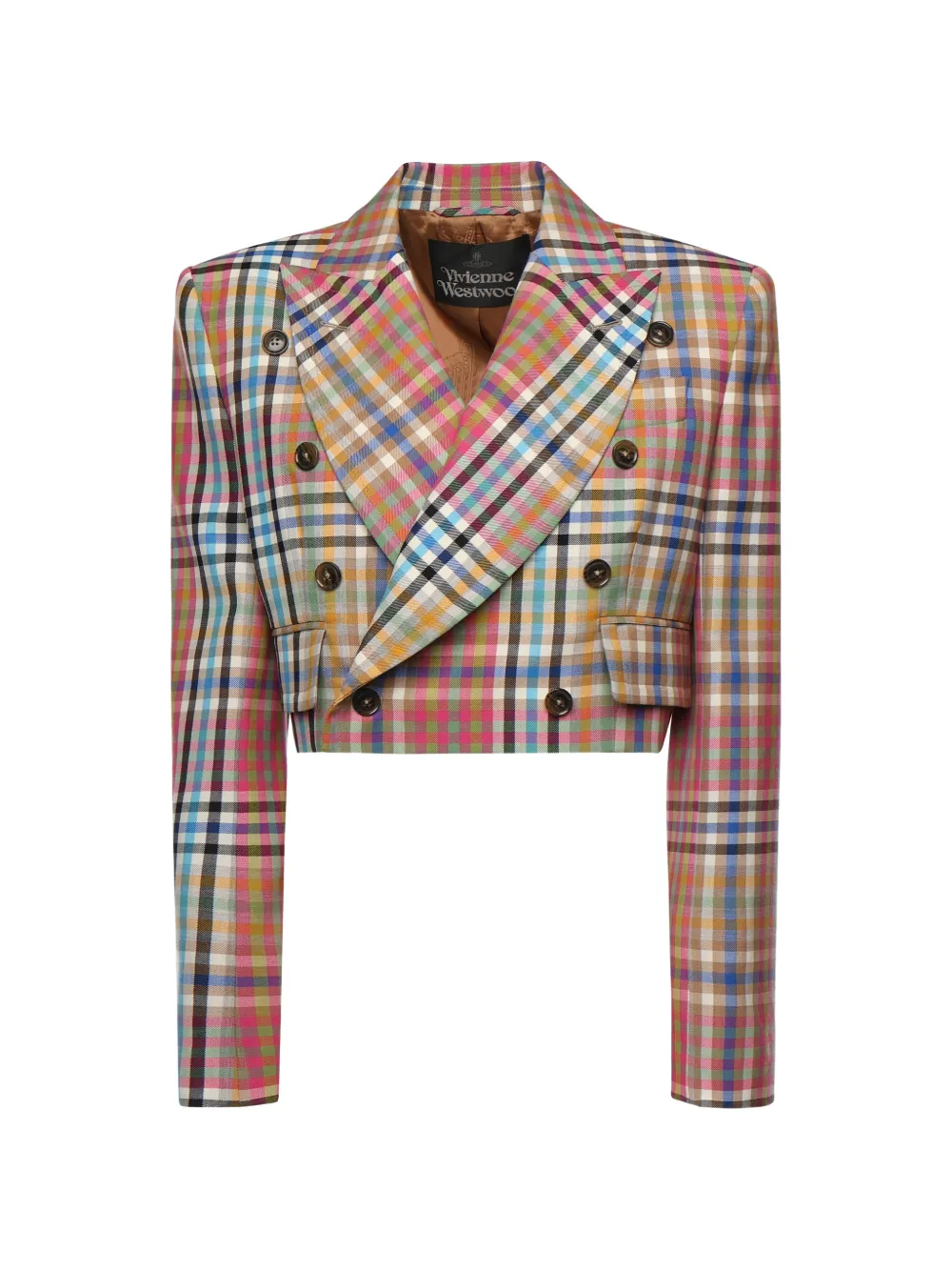 Vivienne Westwood double-breasted check-pattern blazer - Toni neutri