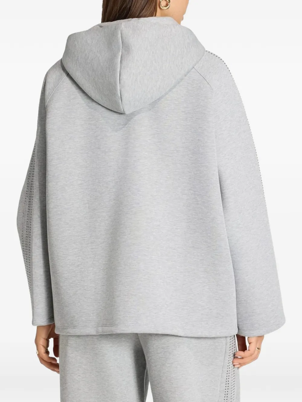 adidas Sweater met geperforeerde details en rits Grijs