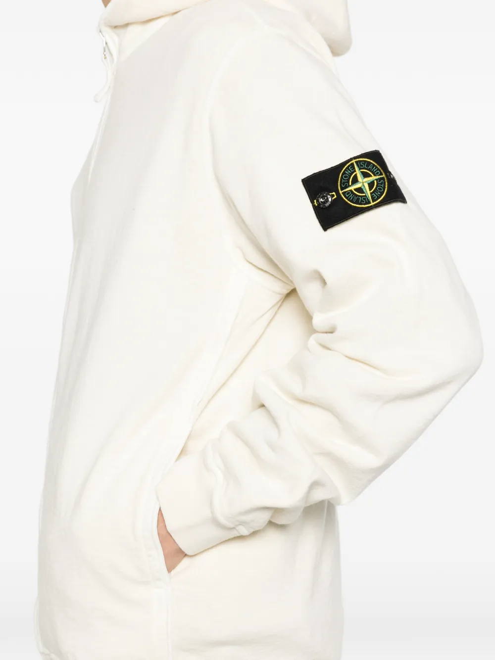 Stone Island zip-fastening Hoodie | Neutrals | FARFETCH