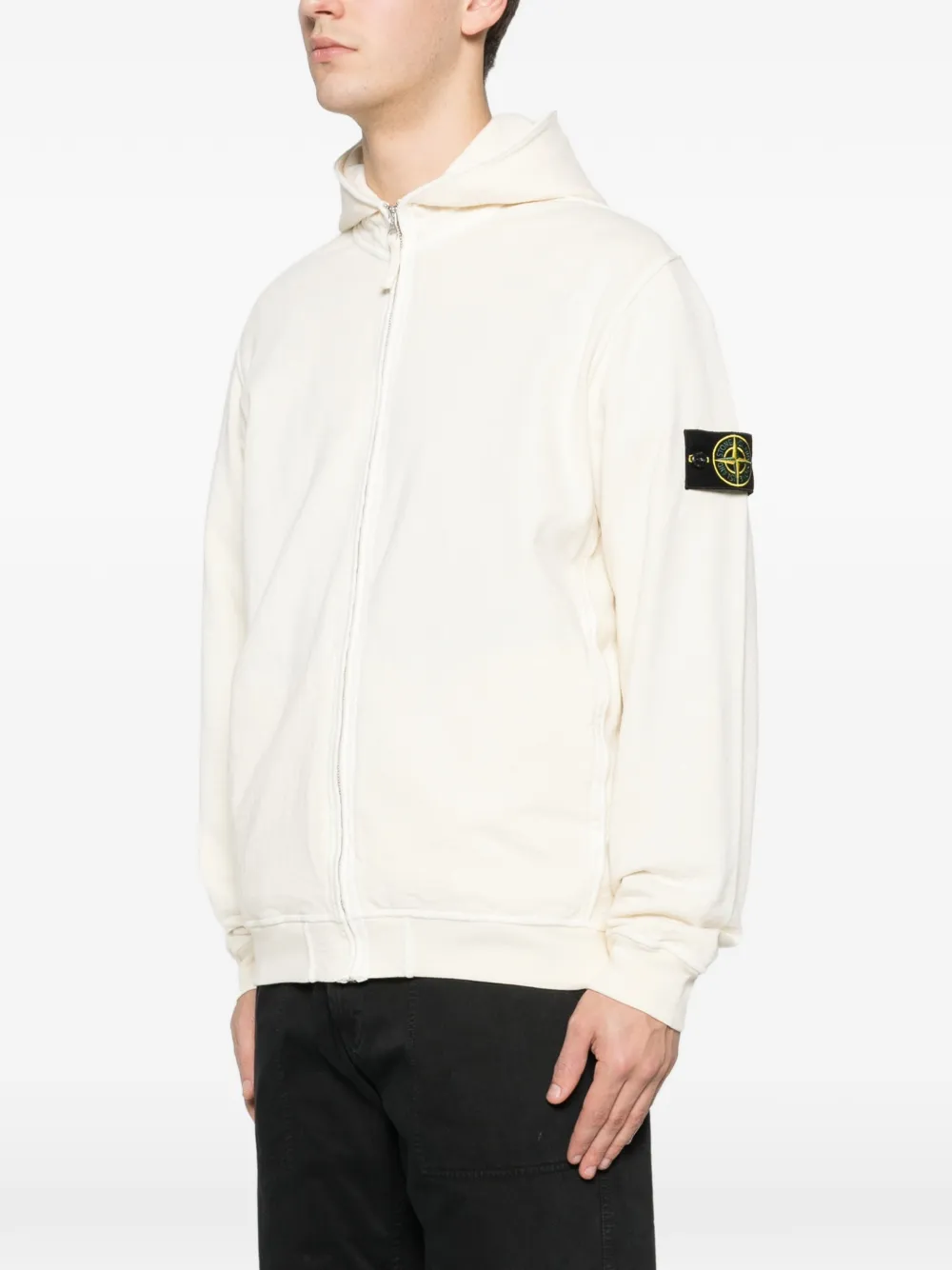 Stone Island zip-fastening Hoodie | Neutrals | FARFETCH