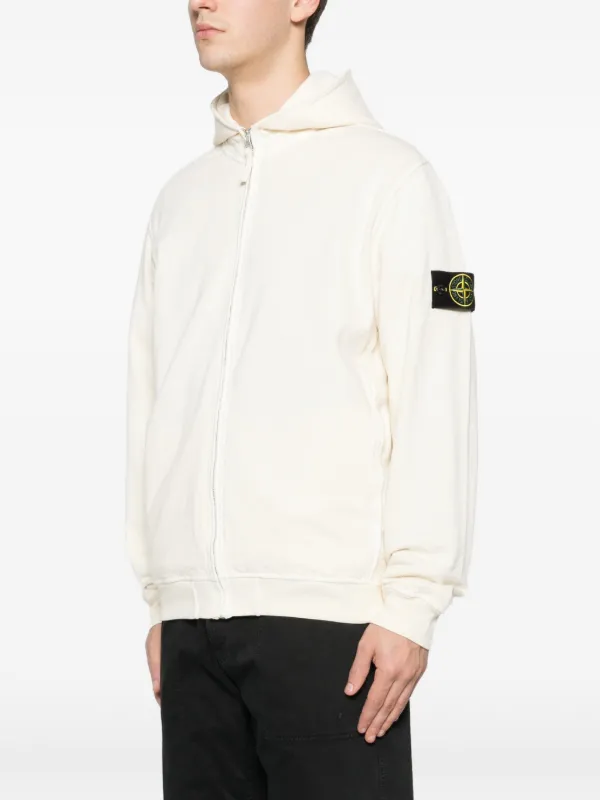 Stone Island zip-fastening Hoodie | Neutrals | FARFETCH