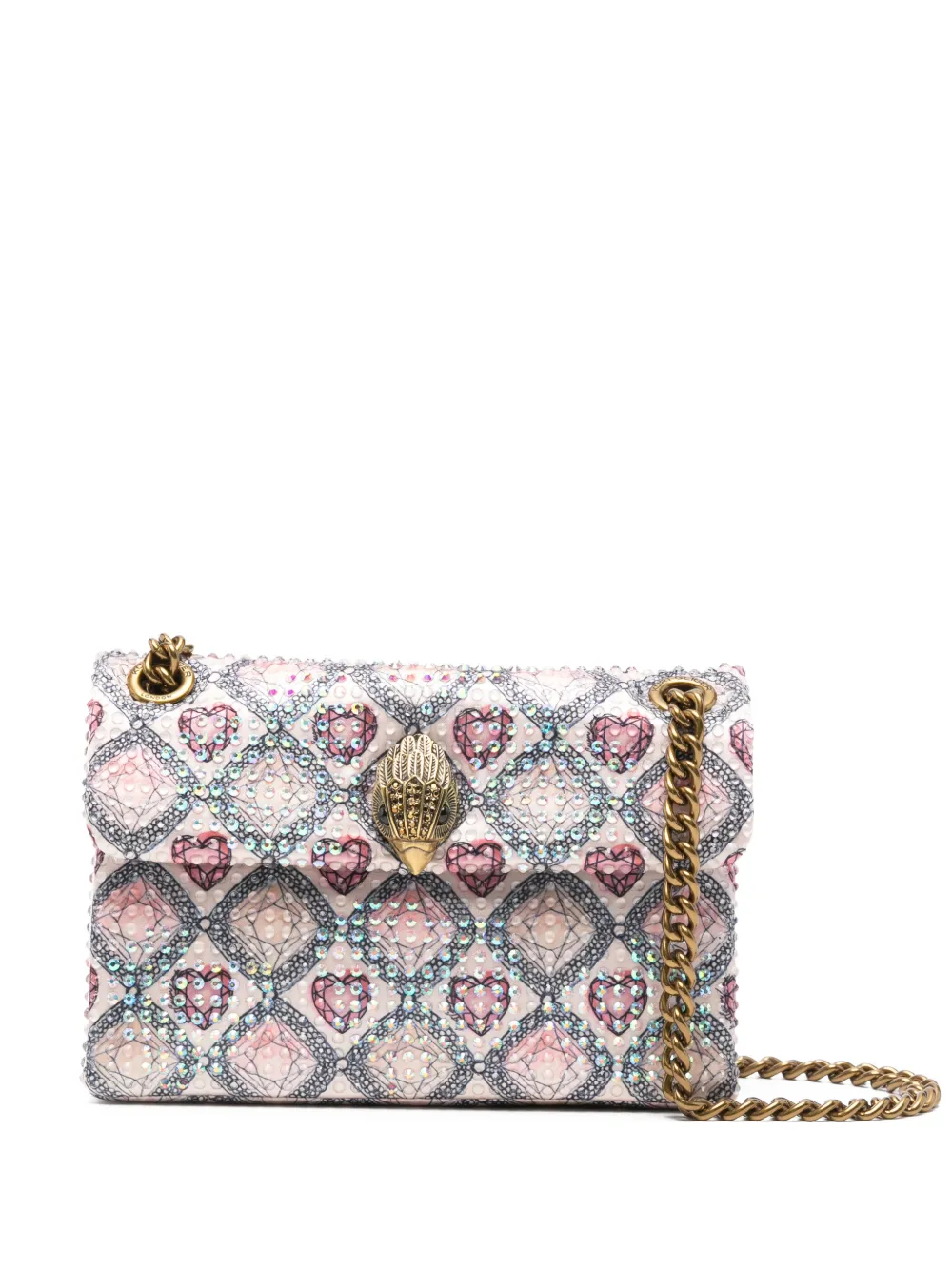 Kurt Geiger London mni Kensington heart embellished shoulder bag - Toni neutri