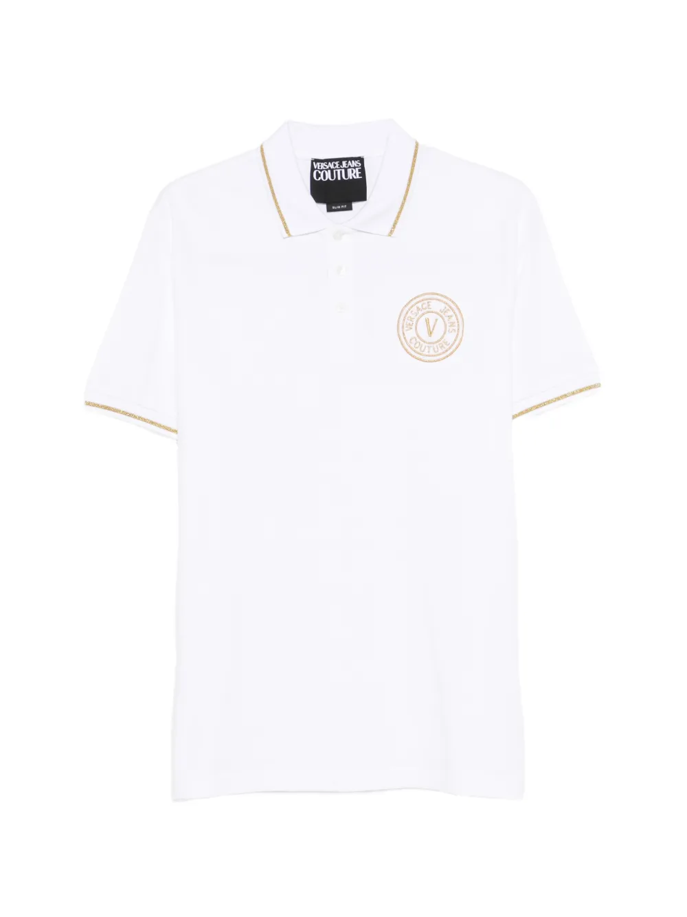 Versace Jeans Couture logo-print polo shirt - Bianco