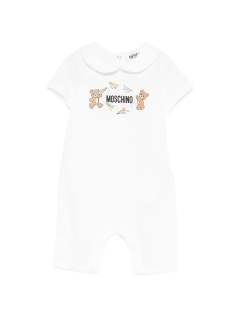 Moschino Kids teddy bear print romper