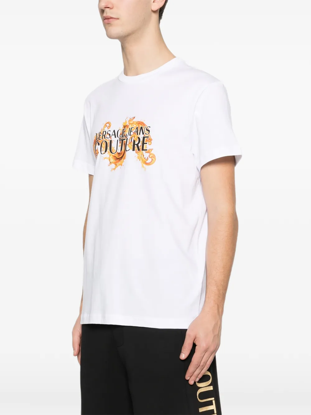 Versace Jeans Couture T-shirt met print Wit