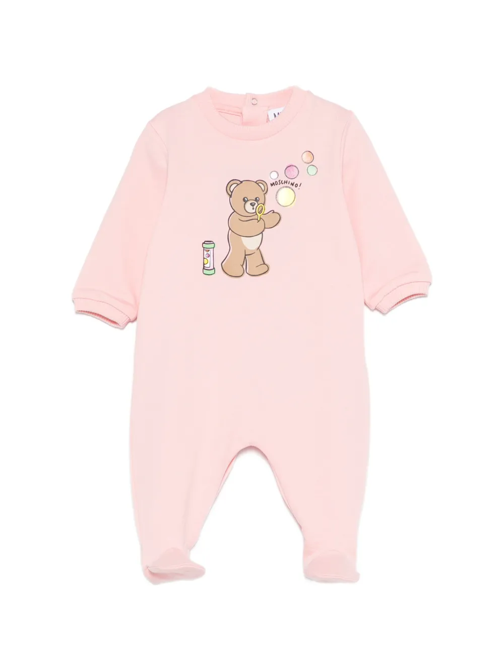 Moschino Kids bear-print pajamas - Rosa