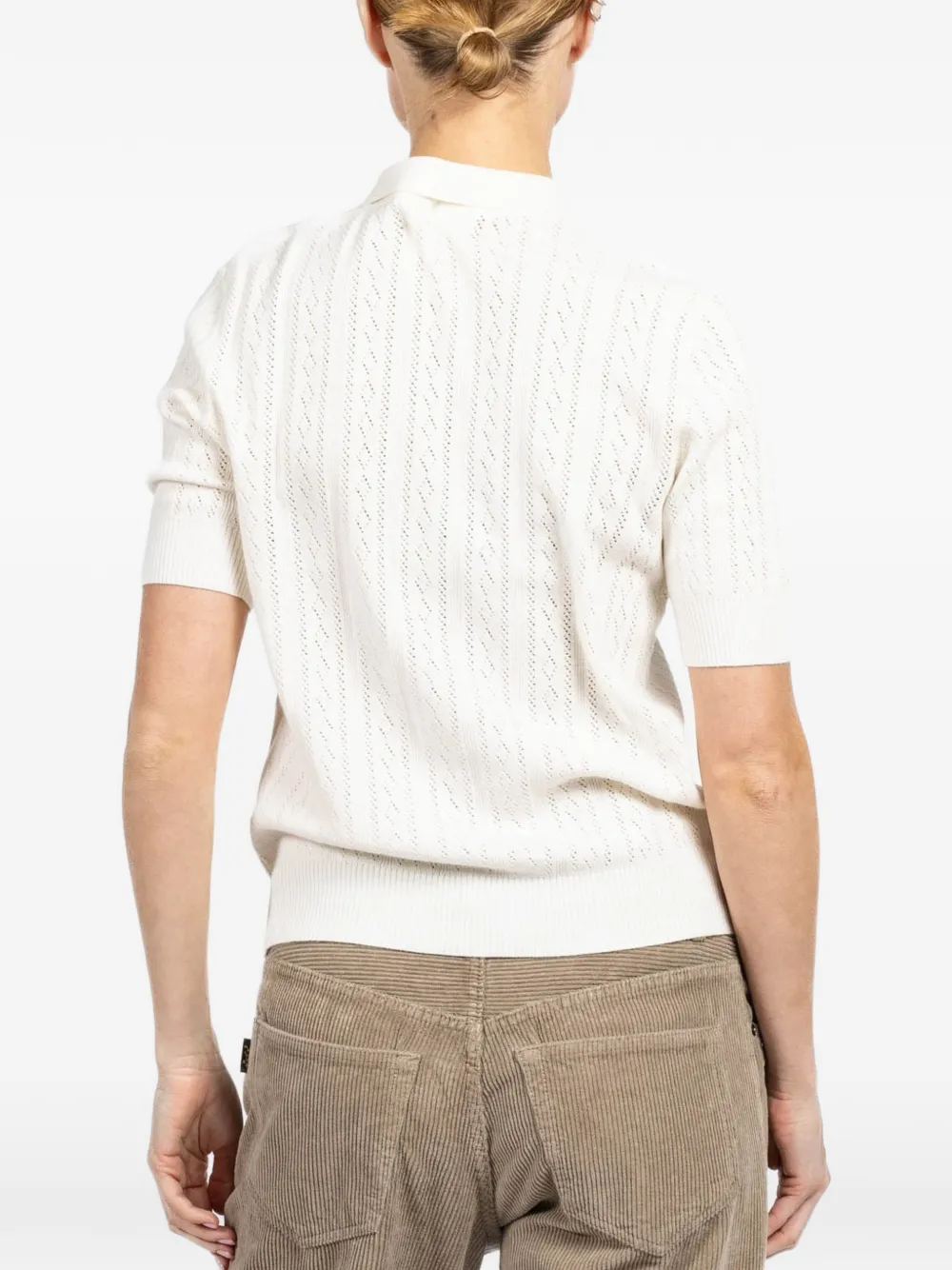 Lisa Yang Polotop met V-hals Wit