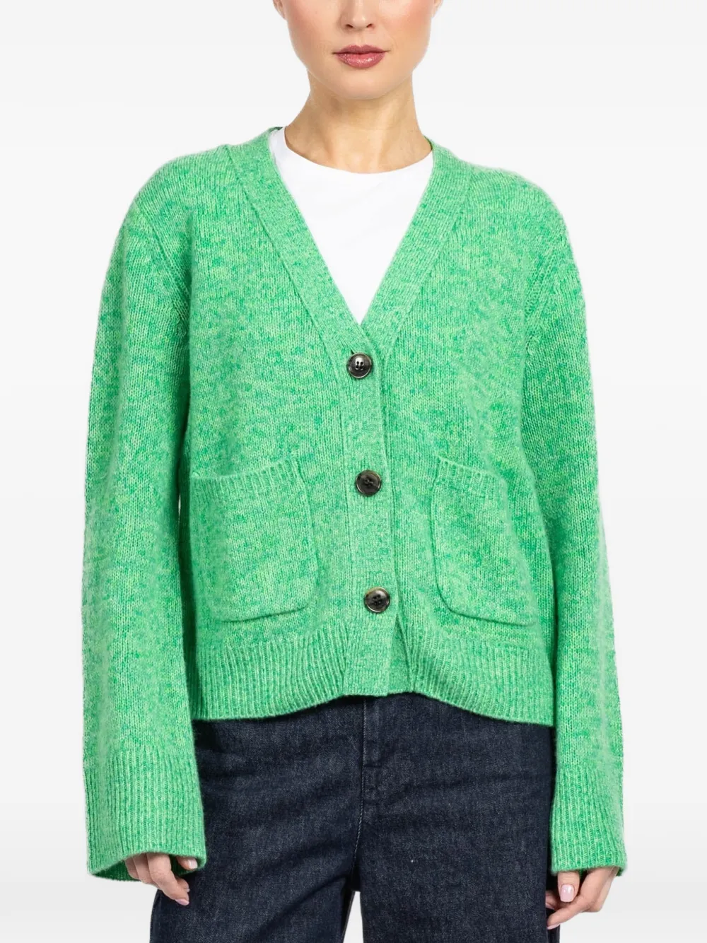 Lisa Yang Danni patch-pocket cardigan - Verde