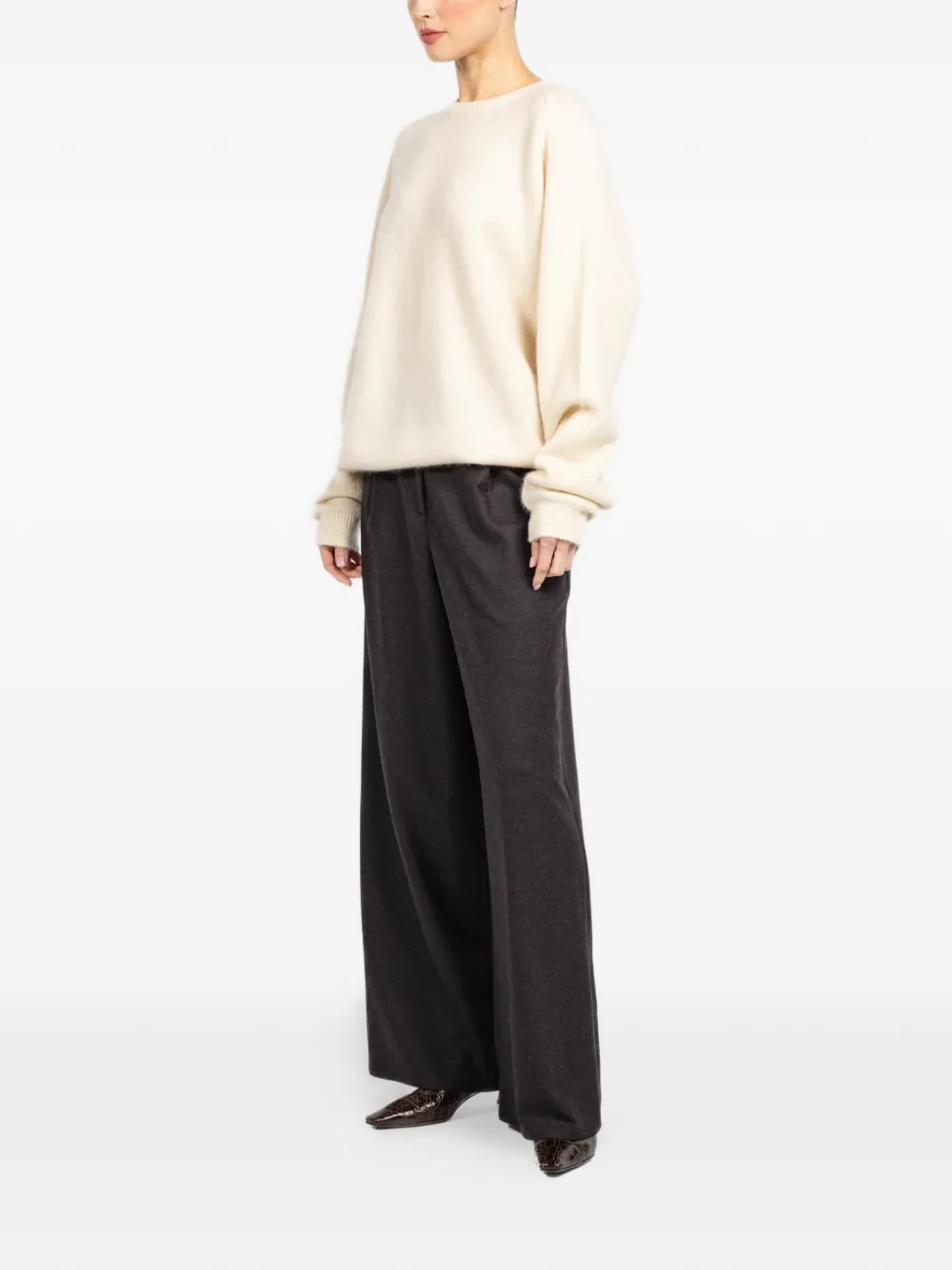  Frenckenberger Round-neck Sweater - Neutrals 