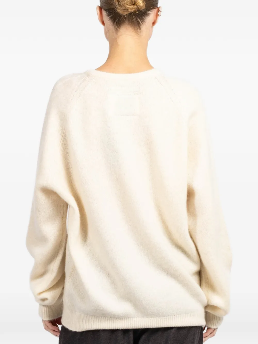 Frenckenberger Sweater met ronde hals Beige