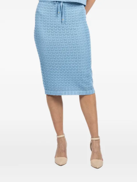 L'Agence lace midi skirt