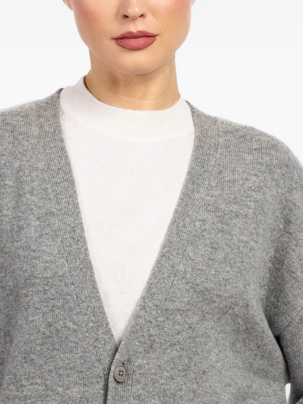 extreme cashmere Jonah vest met knopen en V-hals Grijs