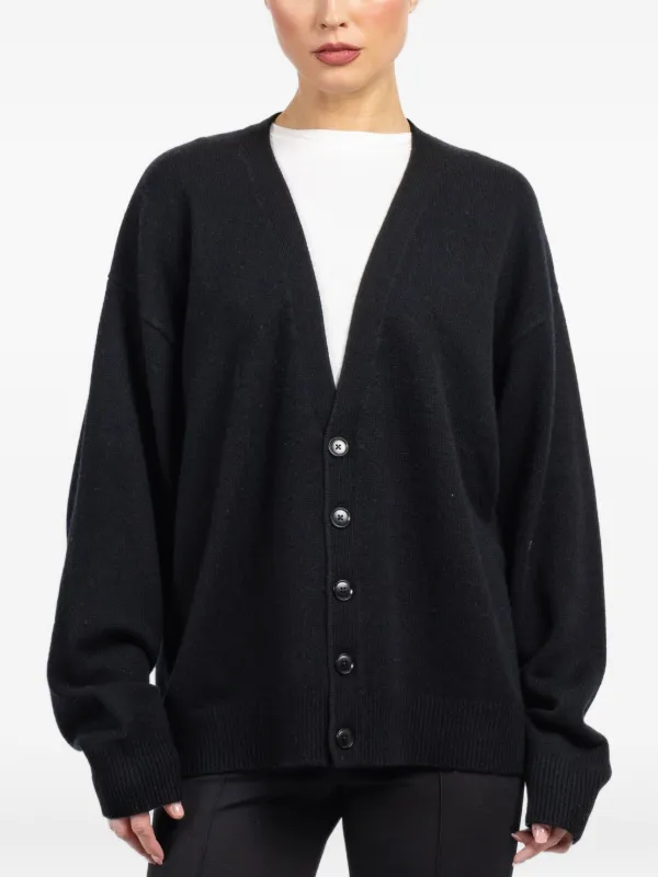 Extreme Cashmere Jonah Button Cardigan in Black