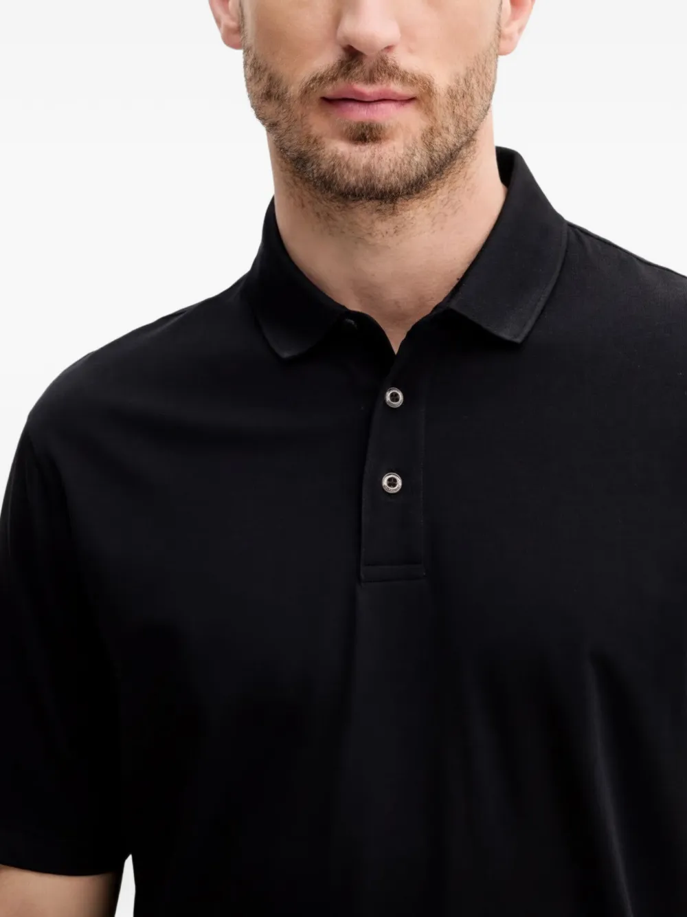 Armani Exchange Poloshirt met logopatroon en korte mouwen Zwart