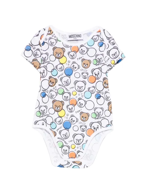 Moschino Kids bear-print bodie