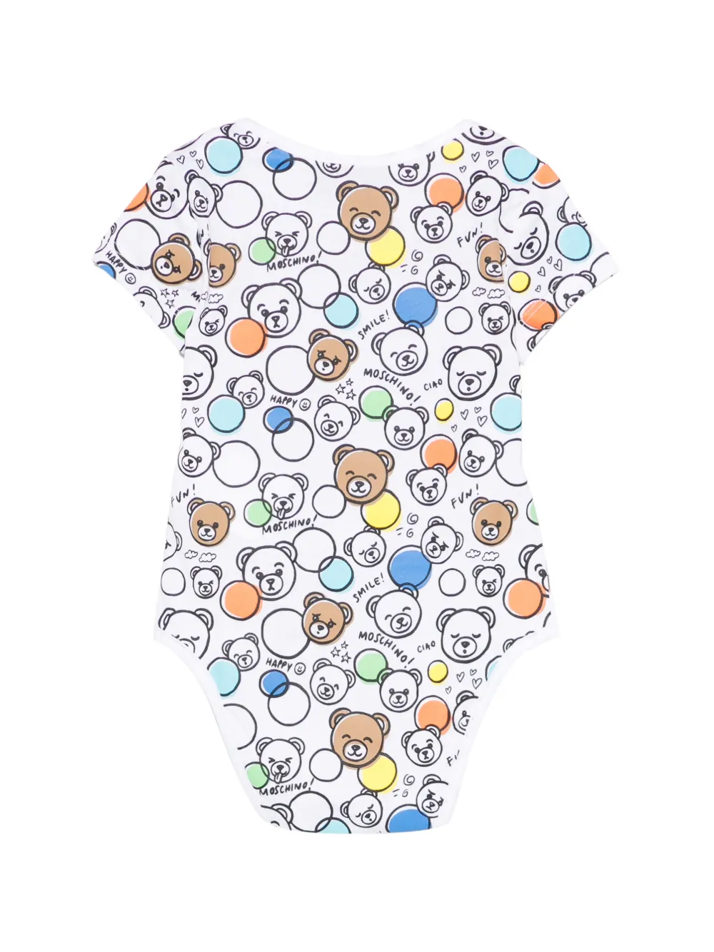 Moschino Kids bear-print bodie - Wit