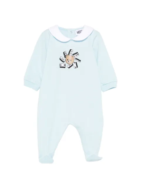 Moschino Kids peter pan collar graphic-print pajama