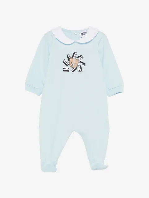 Moschino Kids peter pan collar graphic-print pajama