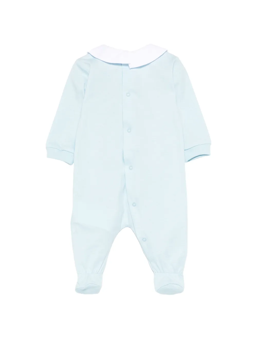 Moschino Kids peter pan collar graphic-print pajama - Blauw