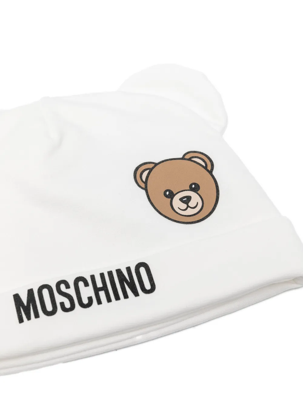 Moschino Kids Muts met teddybeerprint Wit